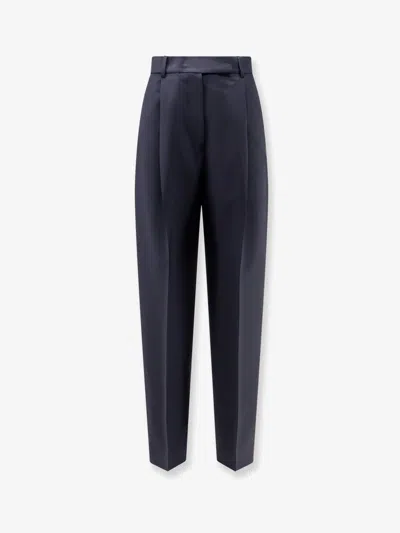 Rohe Virgin Wool And Mohair Trousers In Blue