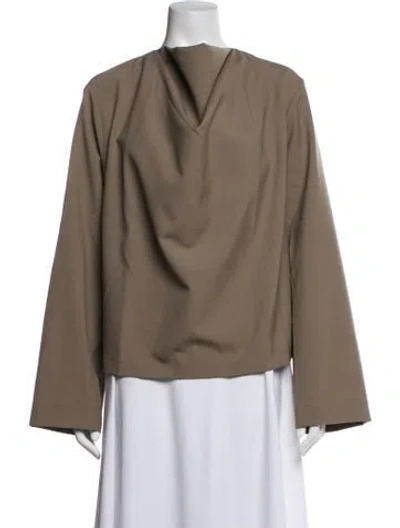 Pre-owned Rohe Virgin Wool Asymmetrical Top W/ Tags In Brown