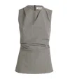Rohe Virgin Wool-blend Gingham Top In Ivory