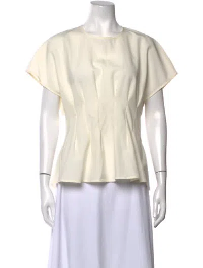 Pre-owned Rohe Virgin Wool Crew Neck Blouse In Neutrals