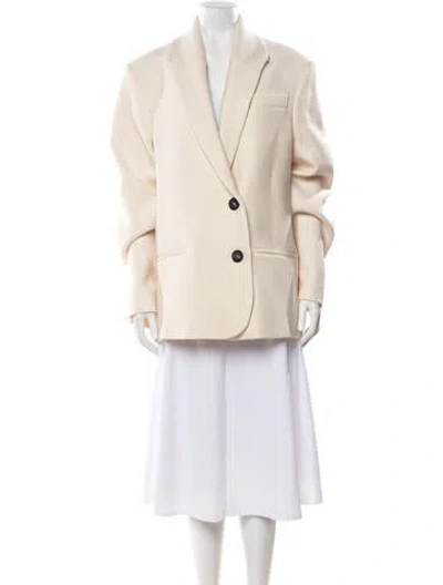Pre-owned Rohe Virgin Wool Faux Fur Coat W/ Tags In Neutral