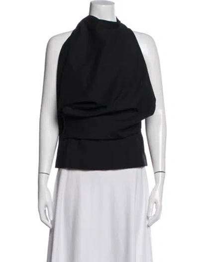 Pre-owned Rohe Virgin Wool Halterneck Top In Black