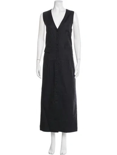 Pre-owned Rohe Virgin Wool Long Dress W/ Tags In Black