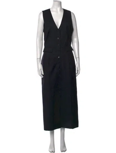 Pre-owned Rohe Virgin Wool Long Dress W/ Tags In Black
