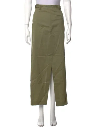 Pre-owned Rohe Virgin Wool Long Skirt In Green