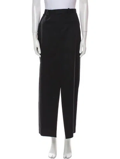 Pre-owned Rohe Virgin Wool Midi Length Skirt In Black