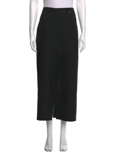 Pre-owned Rohe Virgin Wool Midi Length Skirt In Black