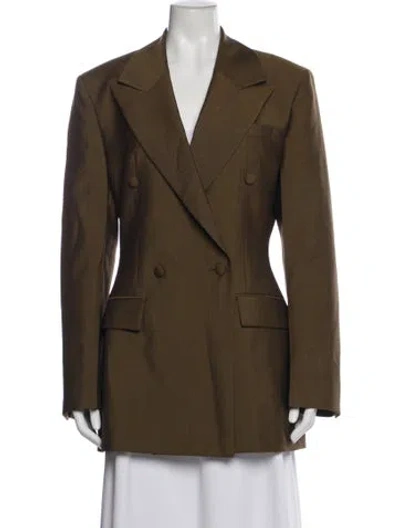 Pre-owned Rohe Virgin Wool Peacoat W/ Tags In Brown