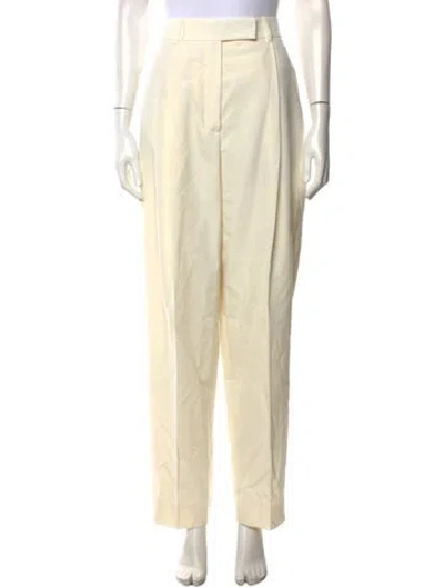 Pre-owned Rohe Virgin Wool Straight Leg Pants In Neutrals