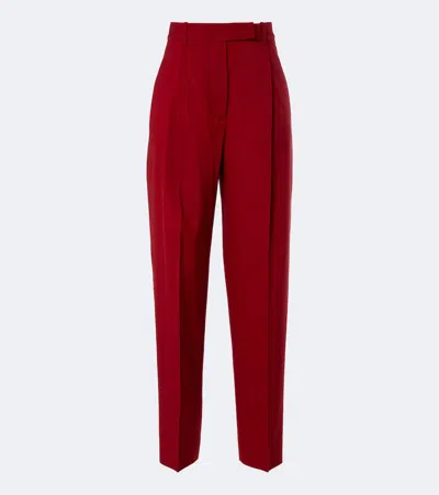 Rohe Róhe Virgin Wool Tapered Pants In Red