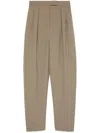 Rohe Wide-leg Wool Trousers In Brown