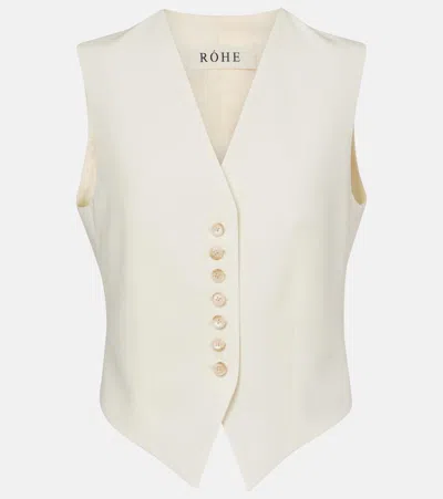Rohe Virgin Wool Waistcoat In White