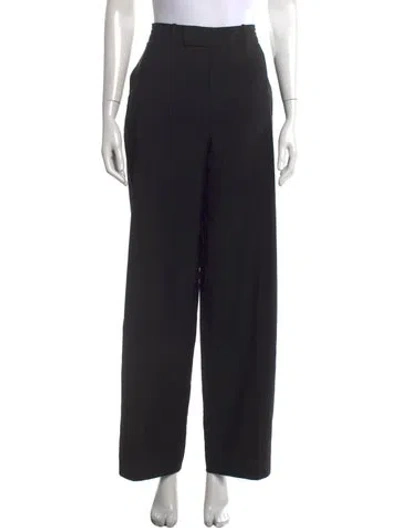 Pre-owned Rohe Virgin Wool Wide Leg Pants In Black