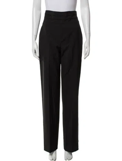 Pre-owned Rohe Virgin Wool Wide Leg Pants In Black