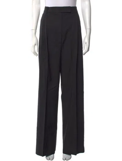 Pre-owned Rohe Virgin Wool Wide Leg Pants In Black