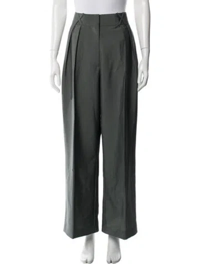 Pre-owned Rohe Virgin Wool Wide Leg Pants In Blue