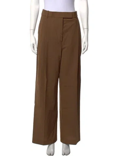 Pre-owned Rohe Virgin Wool Wide Leg Pants In Brown
