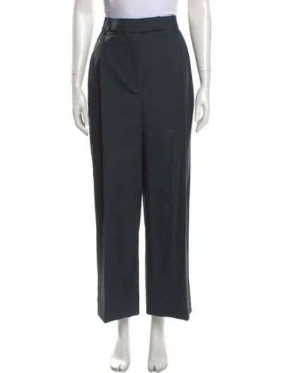 Pre-owned Rohe Virgin Wool Wide Leg Pants In Green