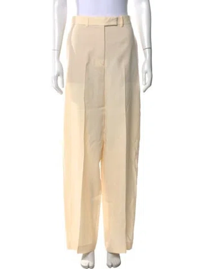 Pre-owned Rohe Virgin Wool Wide Leg Pants In Neutral