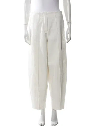 Pre-owned Rohe Virgin Wool Wide Leg Pants In White