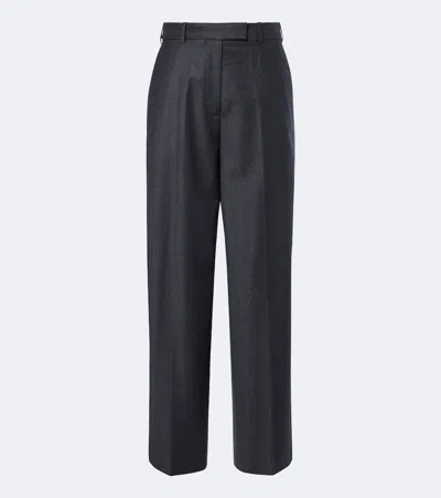 Rohe Róhe Virgin Wool Wide-leg Pants In Gray