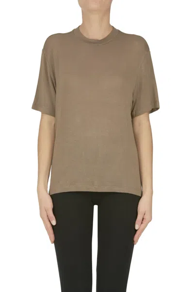 Rohe Viscose Knit T-shirt In Brown