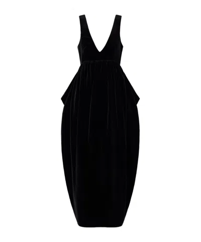 Rohe V-neck Dress In Black