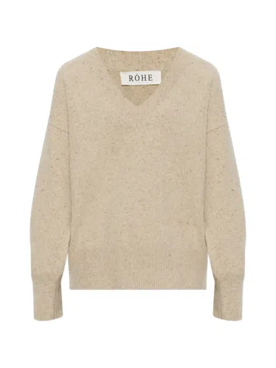 Rohe V-neck Long-sleeve Sweater In Multi