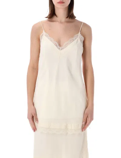 Rohe V-neck Silk Lace Top In White