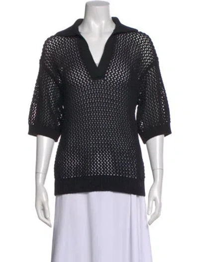 Pre-owned Rohe V-neck Sweater In Black