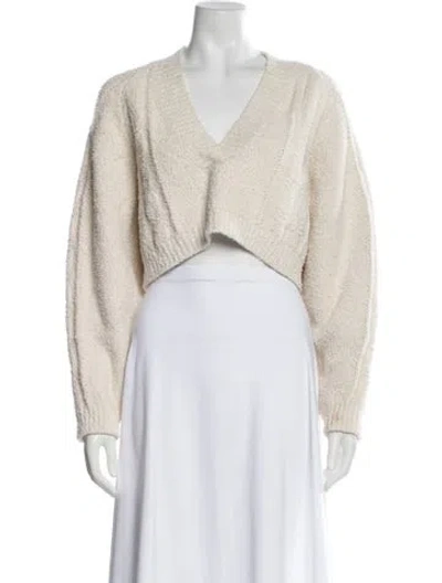 Pre-owned Rohe V-neck Sweater In Neutral