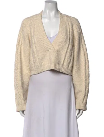 Pre-owned Rohe V-neck Sweater In Neutrals