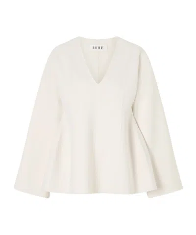 Rohe Paneled Wool Blouse In White
