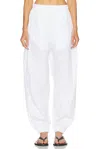 Rohe Crushed Cotton Volume Trousers Optic White In White