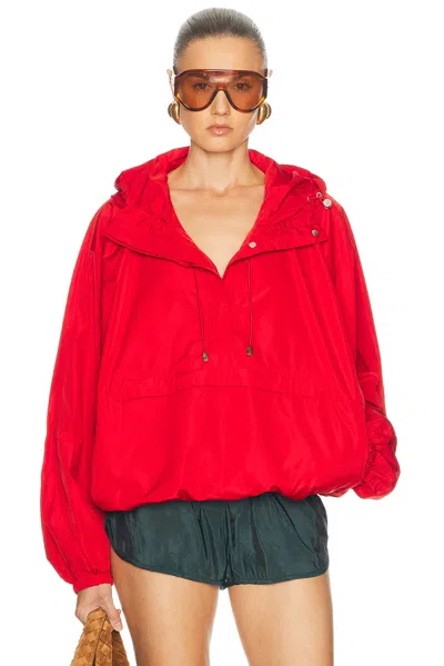 Rohe Volume Silk Blend Anorak Jacket In Red