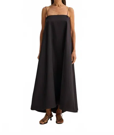 Rohe Voluminous Satin Evening Dress In Black