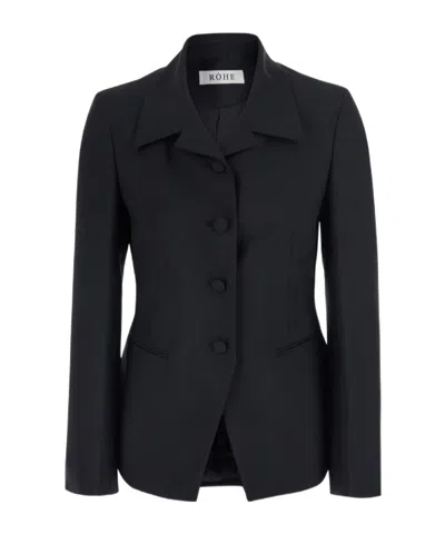 Rohe Waist-cinching Suit Jacket In Black
