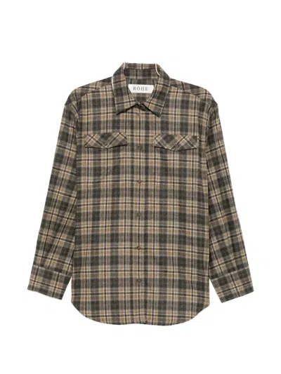 Rohe Western Checked Overshirt In Multi