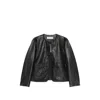 Rohe Whipstitch-trim Collarless Jacket In Black