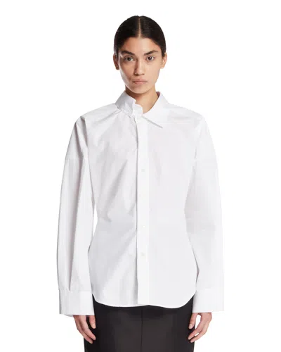 Rohe White Asymmetric Collar Shirt.