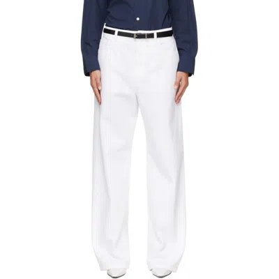 Rohe White Bruun Signature Baggy Jeans