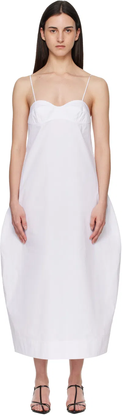 Rohe White Bustier Volume Midi Dress