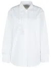Rohe White Shirt With Bell Sleeves And Rear Cut-out In White