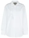 Rohe White Shirt With Bell Sleeves And Rear Cut-out In White