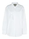Rohe White Shirt With Bell Sleeves And Rear Cut-out In White