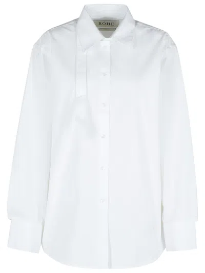 Rohe White Cotton Shirt In Optic White