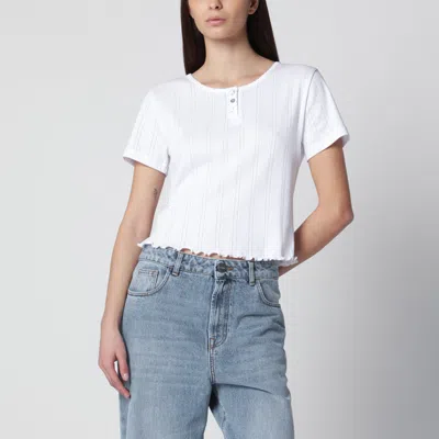 Rohe Róhe White Cropped Cotton T-shirt