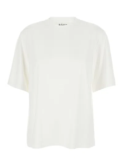Rohe White Oversize Crewneck T-shirt In Cotton Blend Woman In Neutral