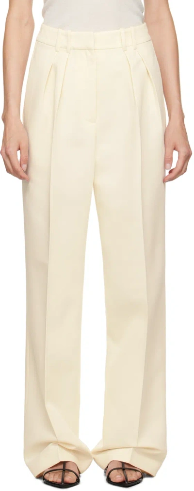 Rohe White Pleated Trousers