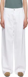 Rohe White Signature Baggy Fit Jeans In White
